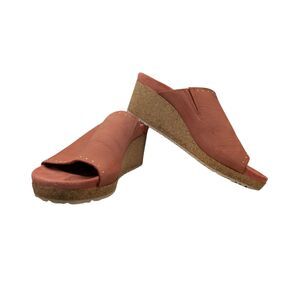 Papillio Coral Pink Nubuck Platform Clog Size EU 40 Womens 9/9.5